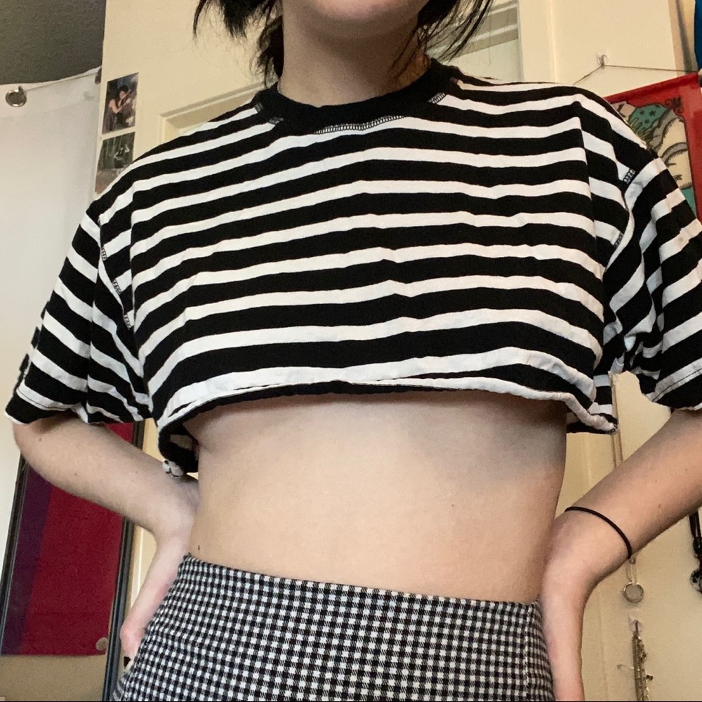 Topshop Striped crop top